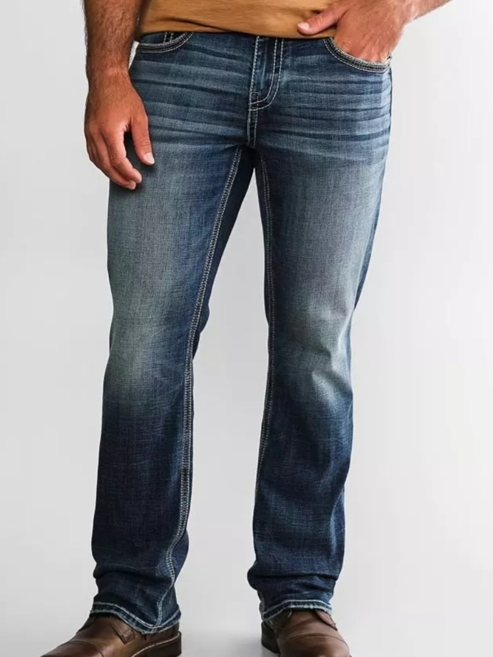 BKE Derek Men's Relaxed Fit Bootcut Jeans in Pescadero Mens Size 38 X 34